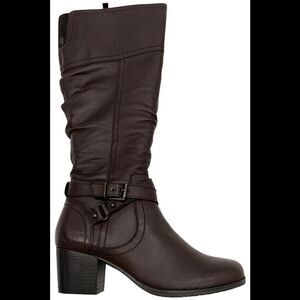 Masseys Women's Dakota Block Heeled Tall Shaft Boots Brown - Medium